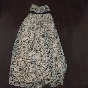 strapless maxi dress